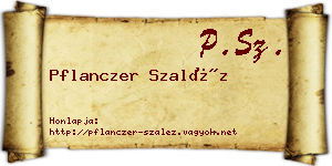 Pflanczer Szaléz névjegykártya